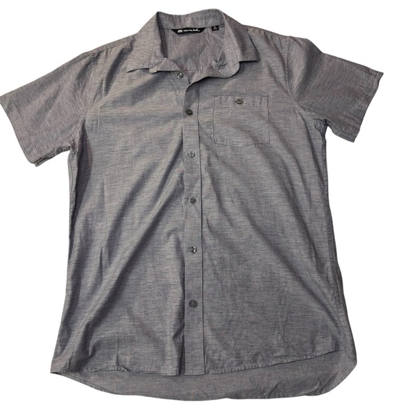 Travis Mathew Other - Travis Mathew Blue Short Sleeve Button Down Shirt Medium‎ Cotton Blend